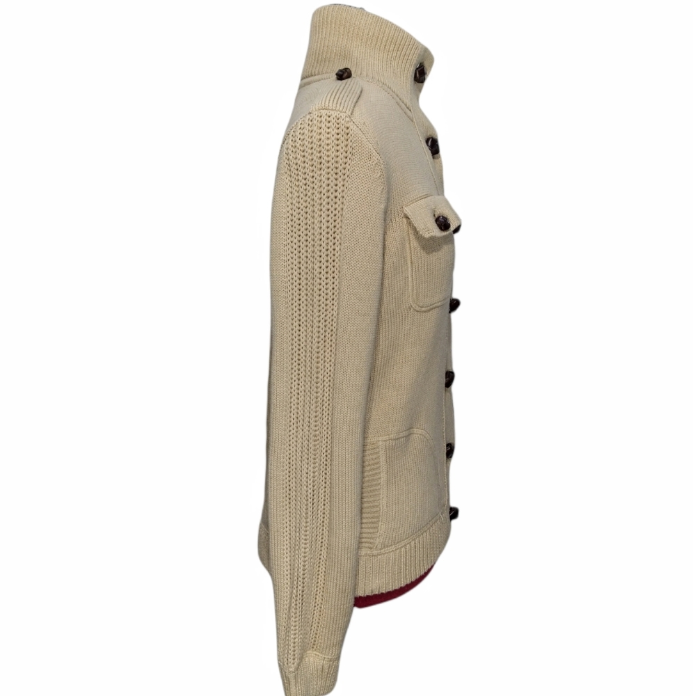 Ralph Lauren Camel Tan Cardigan Sweater Y2K 90s Medium - Picture 9 of 16